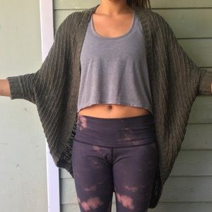 Knit sweater shawl